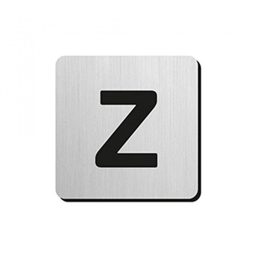 JNF - PIKTOGRAM PÍSMENO "Z" - IN.34.300 - 75 mm - nalepovacie Nerez matná
