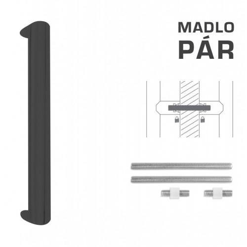 FT - MADLO kód K40 40x20 mm UN pár Čierna matná