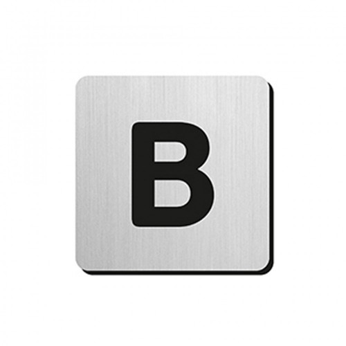 JNF - PIKTOGRAM PÍSMENO "B" - IN.34.300 - 75 mm - nalepovacie Nerez matná