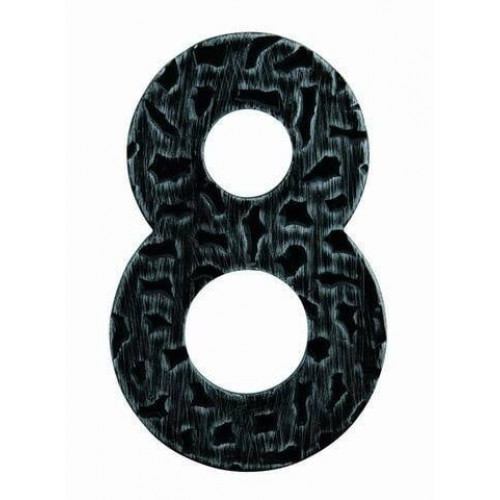 LR - DOMOVÁ ČÍSLICA  "8" - 120 mm Čierna kovaná