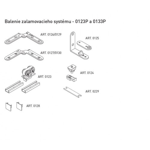 SC - Balenie pre zalamovacie dvere 40 mm bezfalcové
