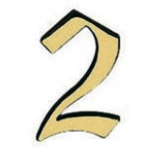 LR - DOMOVÁ ČÍSLICA "2" - 120 mm Bronz matný