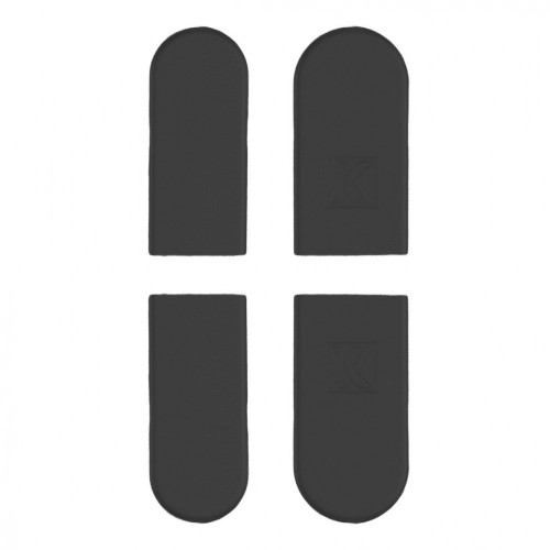 KZ - SET KRYTIEK pre záves KUBICA 2460 4 ks Čierna matná