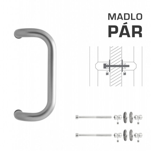 WA - MADLO M2 WA/A-DHP pár Strieborná matná