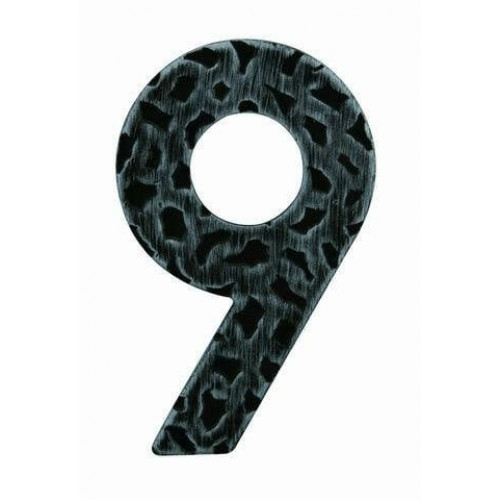 LR - DOMOVÁ ČÍSLICA  "9" - 120 mm Čierna kovaná