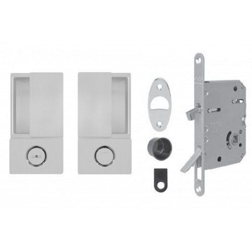 AGB - Set na posuvné dvere WAVE - HR WC Strieborná matná