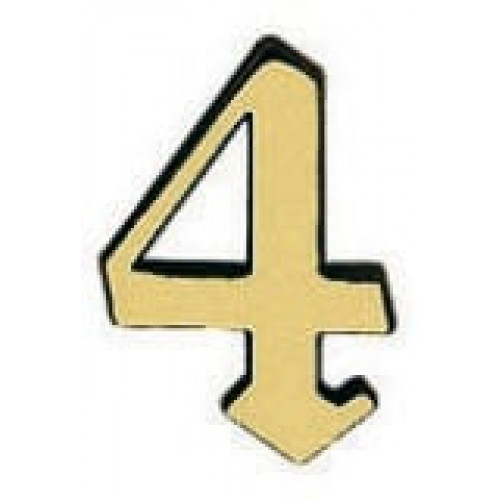 LR - DOMOVÁ ČÍSLICA "4" - 120 mm Bronz matný