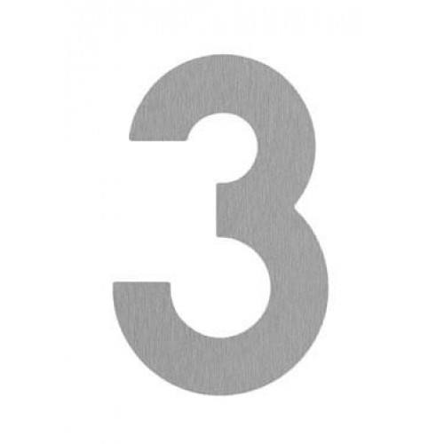 SRA - DOMOVÁ ČÍSLICA "3" 2.50 - 120 mm Nerez matná