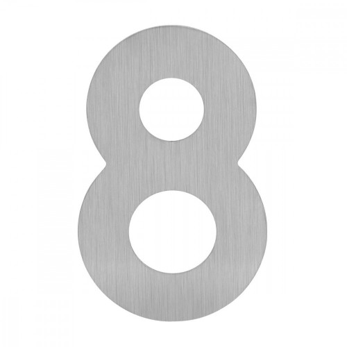 LR - DOMOVÁ ČÍSLICA "8" - 120 mm - nalepovacia Nerez matná