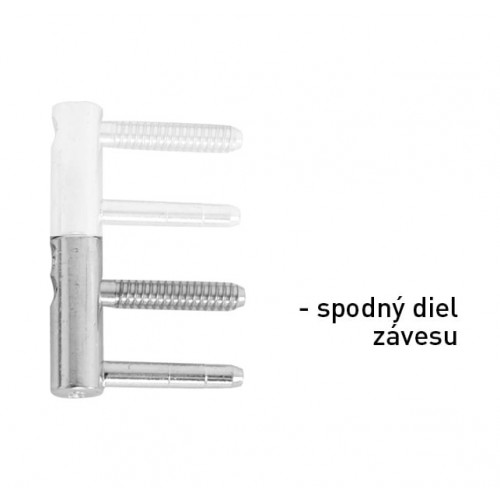 OV - Pánt nastaviteľný spodný 495/14 Pozink biely