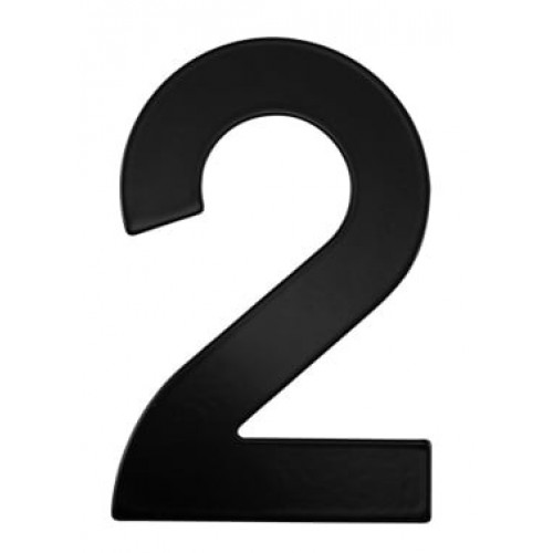 SS - DOMOVÁ ČÍSLICA "2" - 152 mm Čierna matná