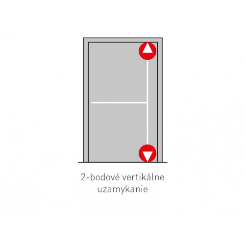 JNF - PANIKOVÉ KOVANIE NA SKLO 2B - IN.20.954.K4 - 2D PK/KL SH NEREZ Nerez matná