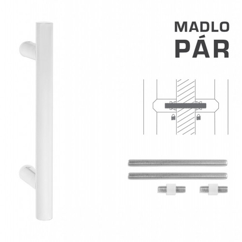 FT - MADLO kód K00 Ø 25 mm UN pár Biela matná