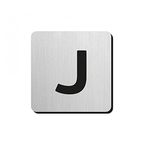 JNF - PIKTOGRAM PÍSMENO "J" - IN.34.300 - 75 mm - nalepovacie Nerez matná