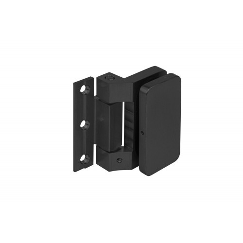 MPK - UNIQUE R8 - Pánt na sklo s platničkou vertikálny - pár Čierna matná