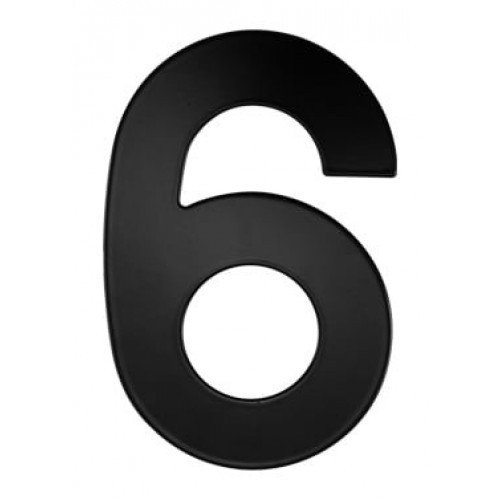 SS - DOMOVÁ ČÍSLICA "6" - 152 mm Čierna matná