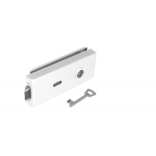 TI - Zámok na sklenené dvere Biela matná