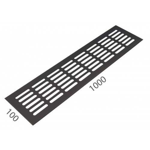SRL - ALFA vetracia mriežka 100 x 1000 mm Čierna matná