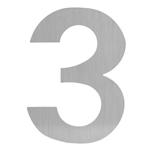 LR - DOMOVÁ ČÍSLICA "3" - 150 mm Nerez matná