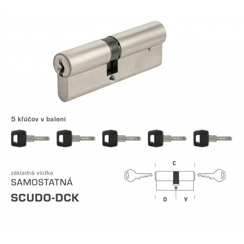 AGB - Vložka SCUDO DCK S obojstranná Nikel matný