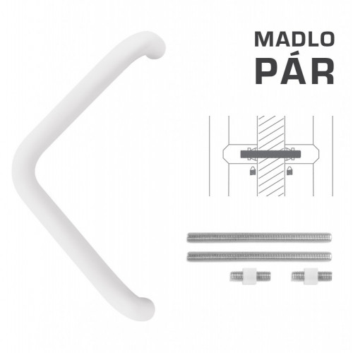 FT - MADLO kód K14T Ø 32 mm UN pár Biela matná