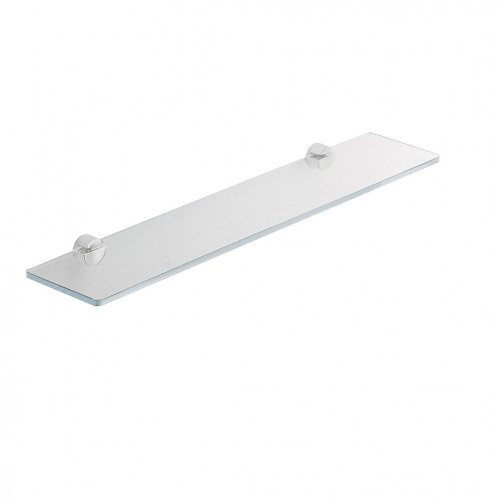 CB - PLUS W4916 - Sklenená polička s držiakmi 60 cm Biela matná