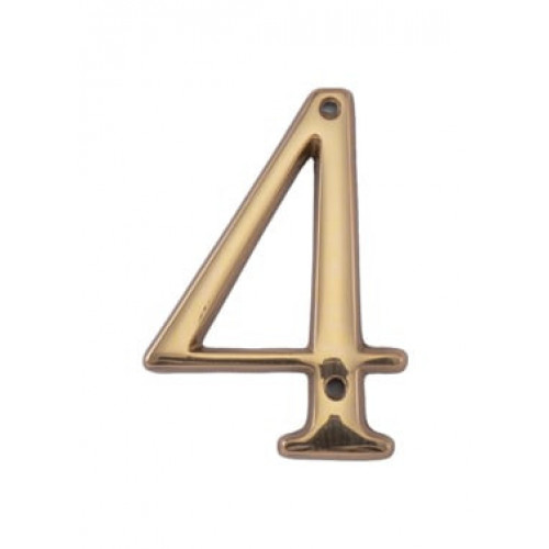 MPK - DOMOVÁ ČÍSLICA "4" - 80 mm Zlatá lesklá