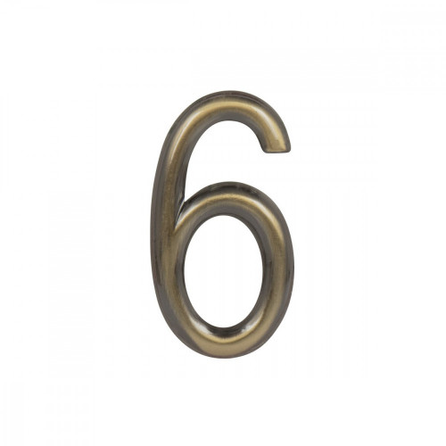 MPK - DOMOVÁ ČÍSLICA "6"- 75 mm - nalepovacia Bronz matný