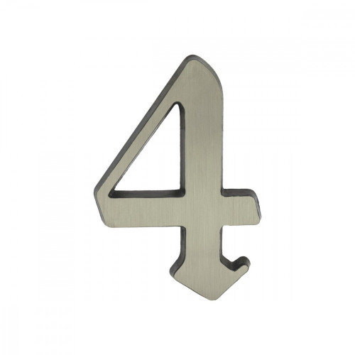 SS - DOMOVÁ ČÍSLICA "4" - 120 mm Nikel matný