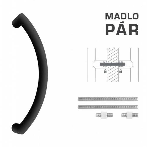 FT - MADLO kód K39 Ø 32 mm UN pár Čierna matná