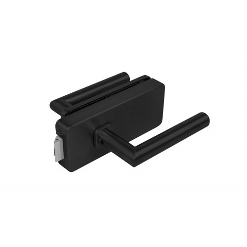 MPK - UNIQUE R8 - ZÁMOK na sklo s kľučkou FAVORIT - bez otvoru predný Čierna matná