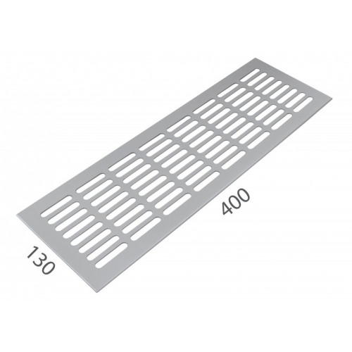 SRL - ALFA vetracia mriežka 130 x 400 mm Strieborná matná
