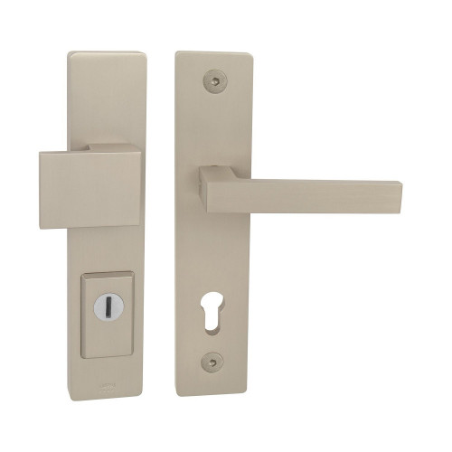 TI - FORTE PLUS 3214/SQUARE 2275 - SH, hrúbka dverí 64-70 mm Nikel matný