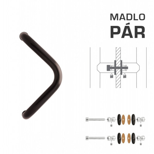 WA - MADLO M6 WA/A-S-SKLO pár Hnedá matná