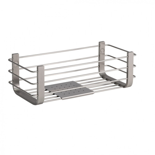 CB - PORTA OGGETTI B9632 - Košík do sprchy/vane s podložkou 27 cm Nerez matná PVD