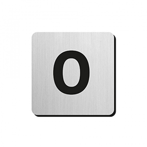 JNF - PIKTOGRAM ČÍSLICA "0" IN.34.300 - 75 mm - nalepovacia Nerez matná