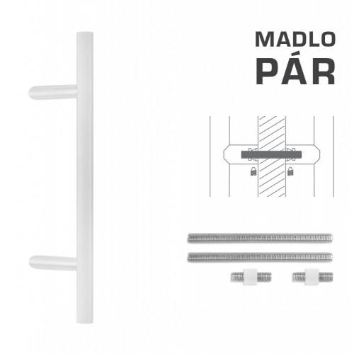 FT - MADLO kód K10 Ø 30 mm UN pár Biela matná