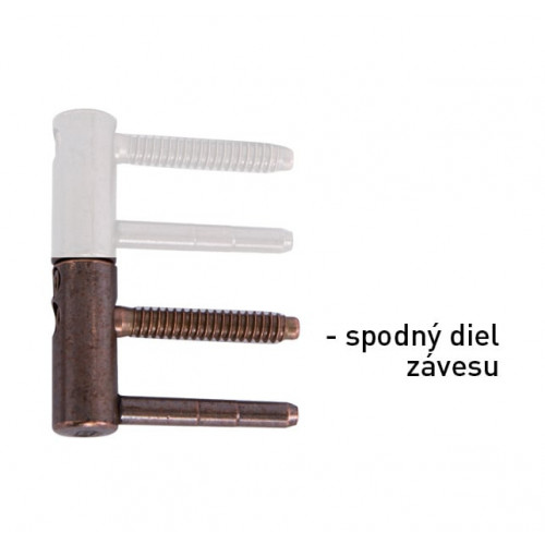 OV - Pánt nastaviteľný spodný 495/16 Bronz matný