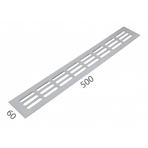 SRL - ALFA vetracia mriežka 60 x 500 mm Strieborná matná