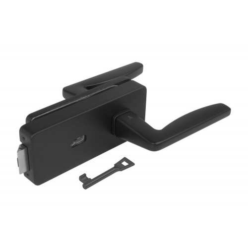 MPK - UNIQUE R8 - ZÁMOK na sklo s kľučkou ERBA - BBQ Čierna matná