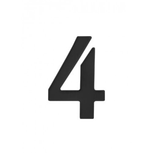 SO - BB - BB984 - DOMOVÁ ČÍSLICA "4" - 50 mm - nalepovacia Čierna matná