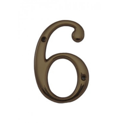 MPK - DOMOVÁ ČÍSLICA "6"- 80 mm Bronz matný