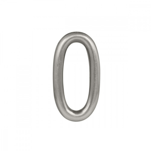 MPK - DOMOVÁ ČÍSLICA "0" - 75 mm - nalepovacia Nikel matný