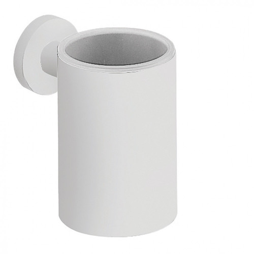 CB - PLUS W4902 - Pohár na zubné kefky s držiakom Biela matná