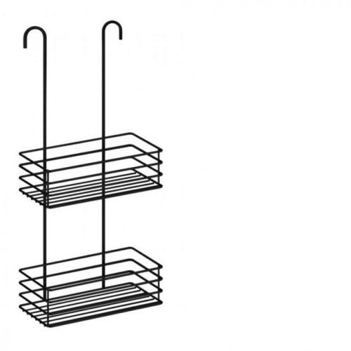 SO - BB - BB1215 - Závesný košík do sprchy dvojitý Čierna matná