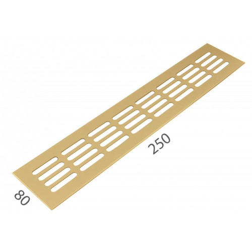 SRL - ALFA vetracia mriežka 80 x 250 mm Zlatá matná
