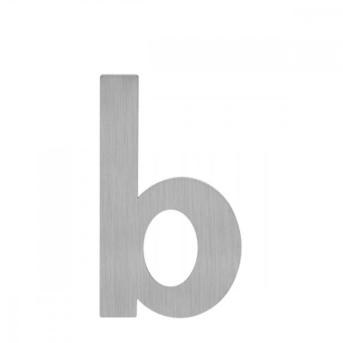 LR - DOMOVÉ PÍSMENO "b" - 100 mm - nalepovacie Nerez matná