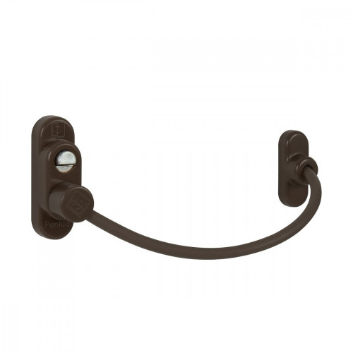 PD - Lankový zámok na okno s poistkou Hnedá matná