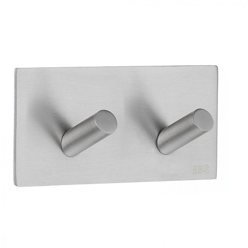 SO - BB - B1093 - Samolepiaci vešiak na uteráky dvojitý Nerez matná