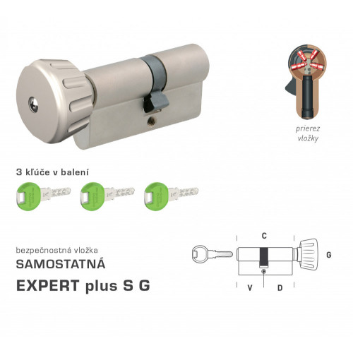 DK - EXPERT plus S G - s gombíkom Nikel matný